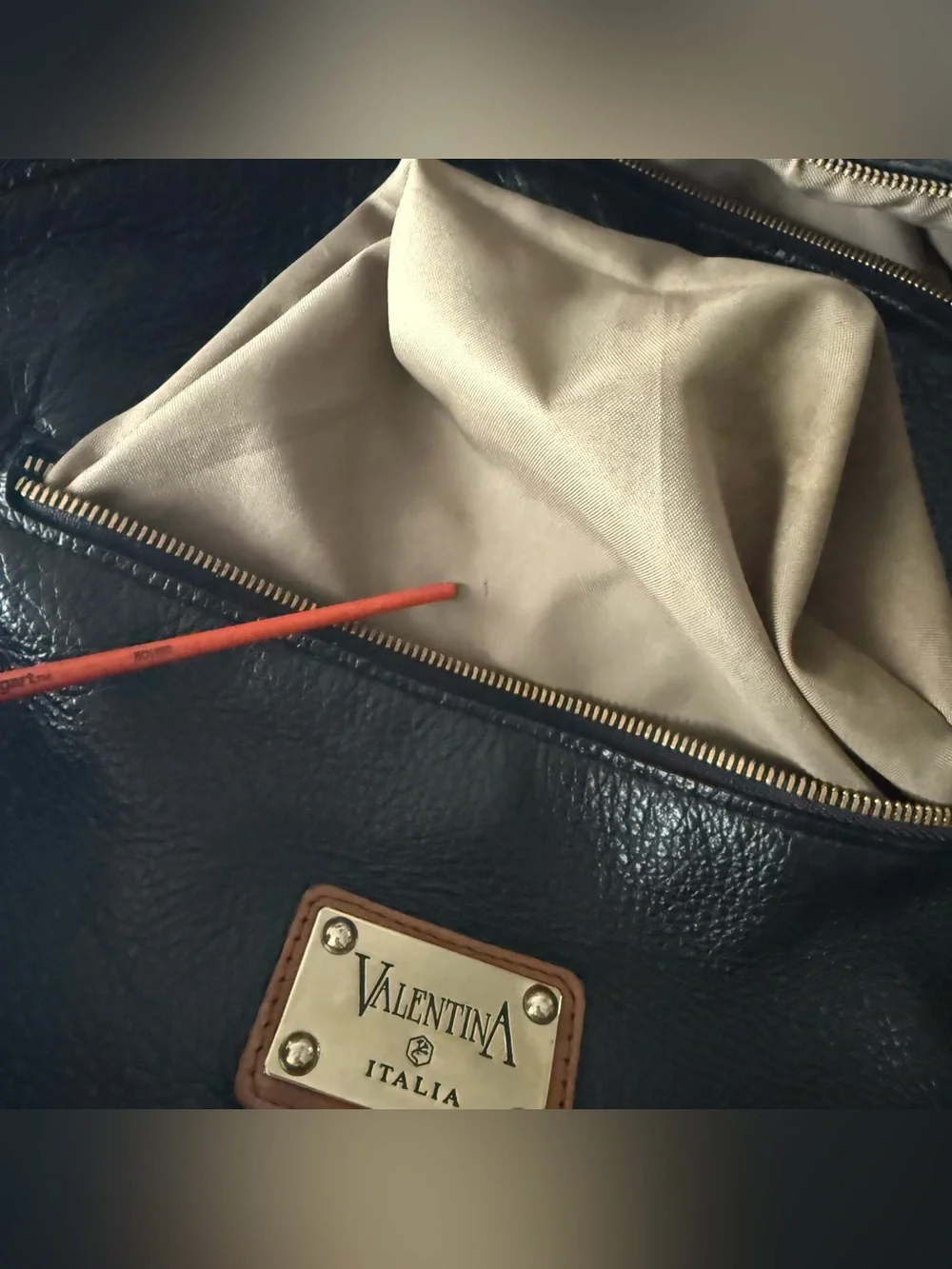 Valentina Black and Brown Genuine Leather Backpack